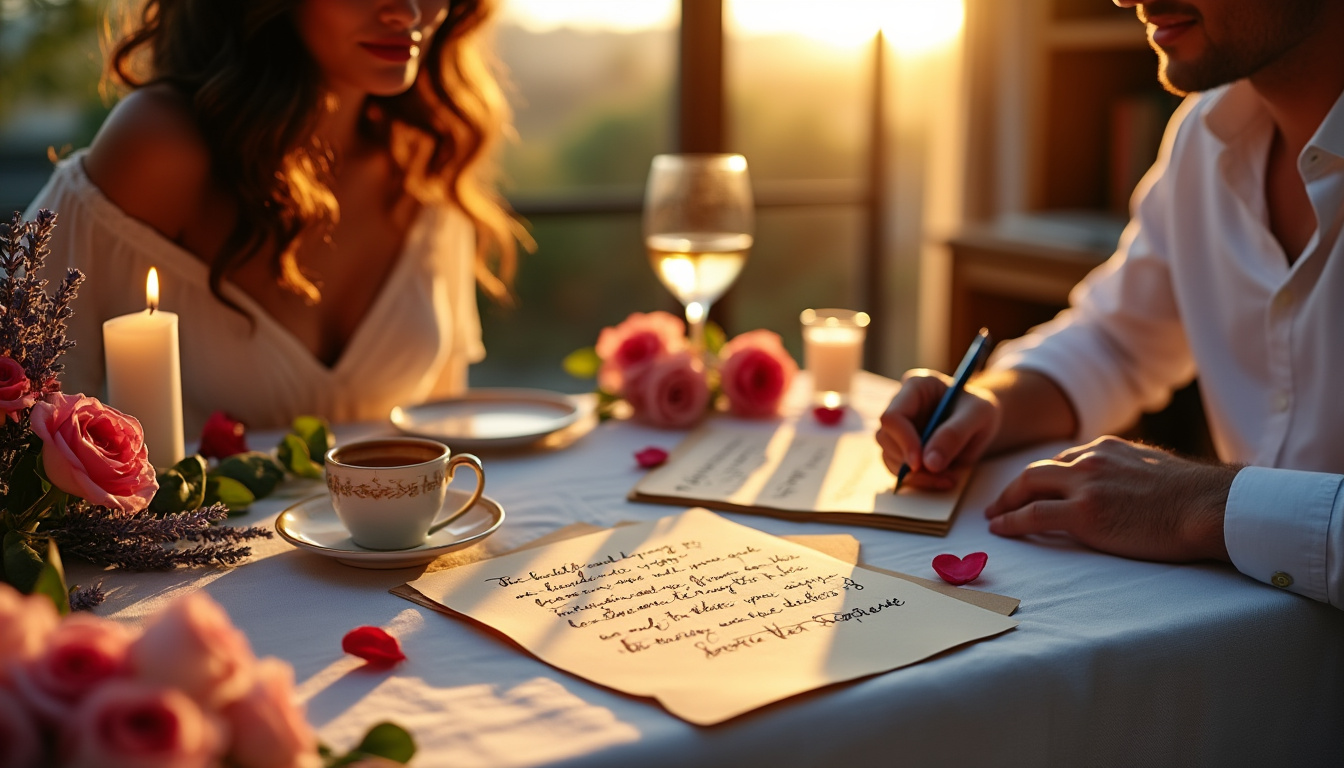 découvrez 10 exemples de lettres d'amour touchantes pour un homme, à personnaliser selon vos sentiments. inspirez-vous de ces modèles pour exprimer votre amour avec sincérité et émotion.