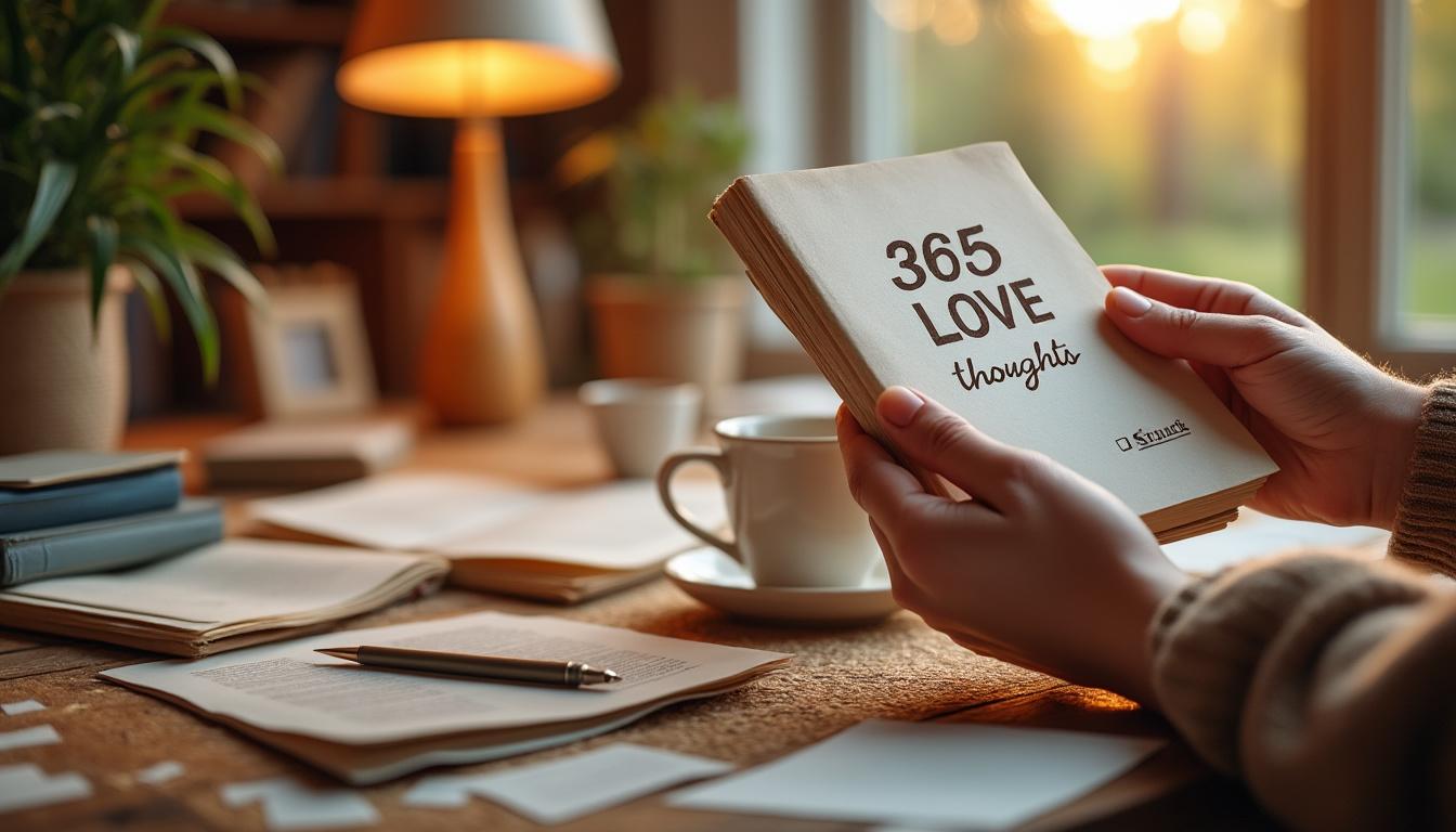 découvrez 365 pensées et mots d'amour à imprimer pour adopter une habitude quotidienne inspirante. chaque jour, offrez-vous une dose de positivité et de douceur.