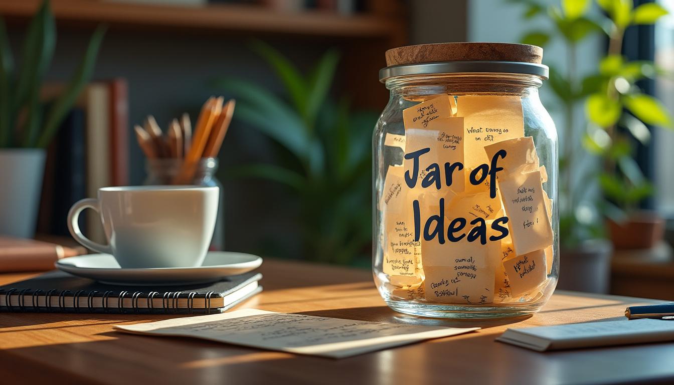 découvrez 'bocal d'idées de mots', un livre unique pour stimuler votre créativité chaque jour de l'année avec 365 inspirations originales.