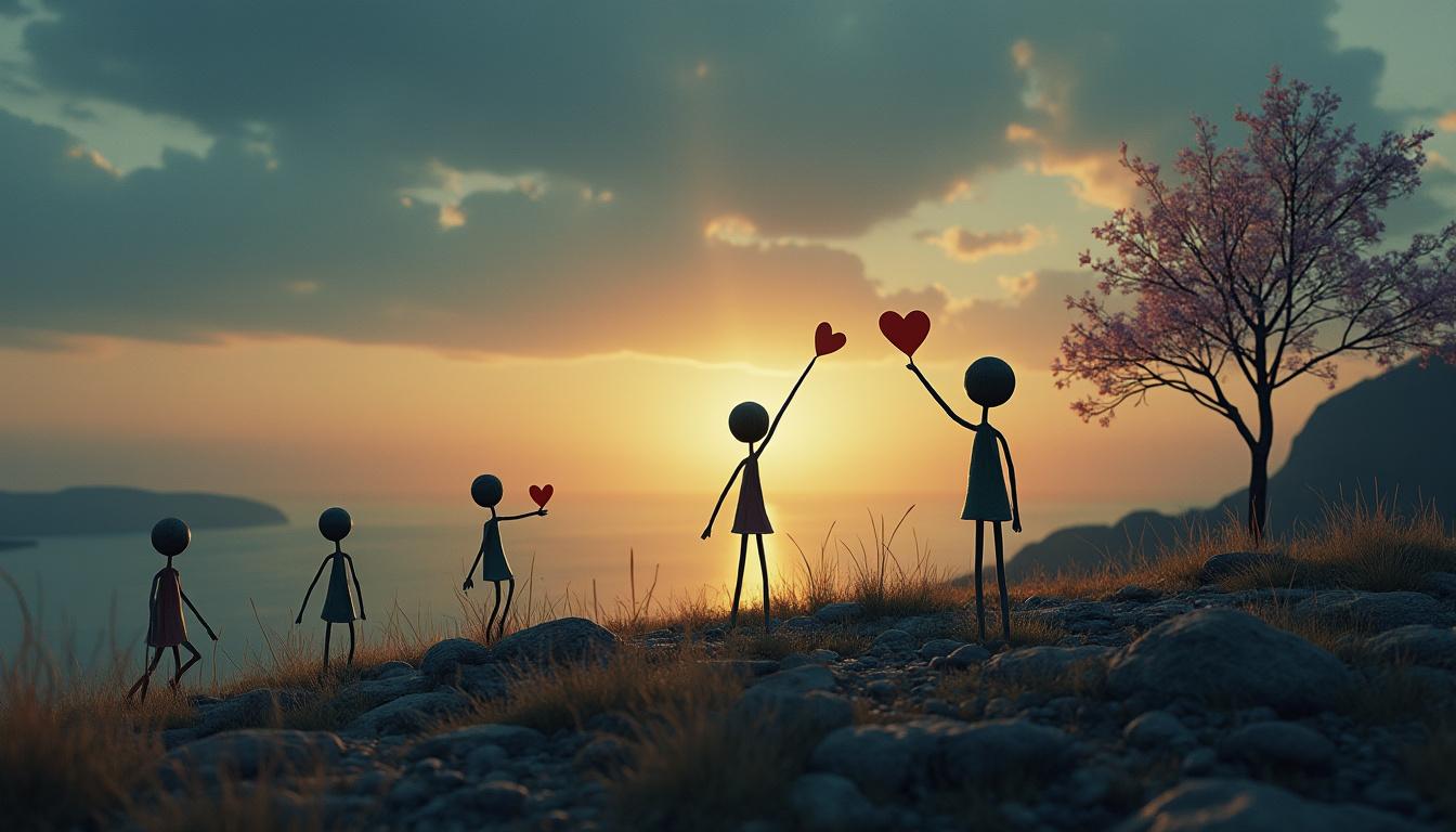 découvrez comment les bonhommes allumettes transmettent l'amour avec simplicité et créativité à travers des animations touchantes et captivantes.