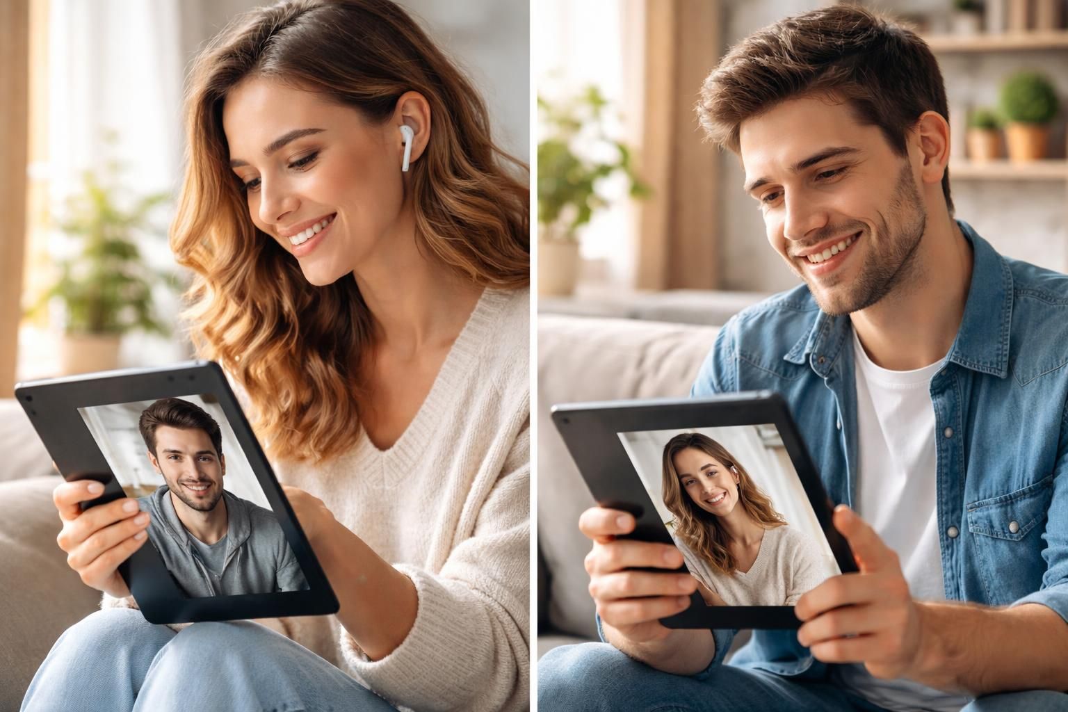 découvrez comment une tablette tactile rend les appels vidéo entre couples à distance plus doux et proches, renforçant ainsi leur connexion malgré la distance.